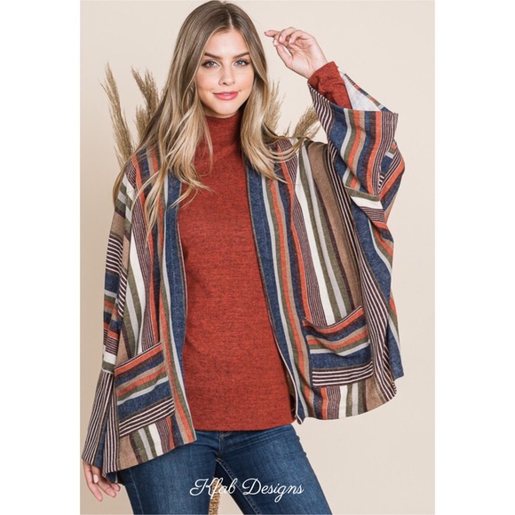 ❤️LAST 1! V Neck/V Back Open Front Drop Shoulder Soft Fabric Pocket Cardigan! - Picture 4 of 8